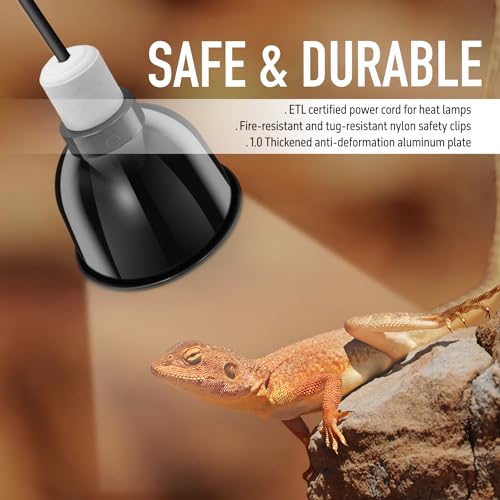 Reptile Light Fixture, 5.5'' Standard Dome for Reptile Basking Bulb Light/Heat Lamp/Ceramic Heat Emitter, 5.5 Inch Light Dome - size: 5.5'' Standard Dome