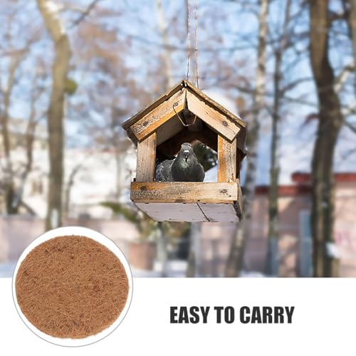 POPETPOP 10 Pcs Bird Nesting Pads, Coconut Palm Silk Pigeon Nest Mat, Bird Nesting Material, Parrots Nesting Box Pads for Pet Parakeet Breeding Hatching, Pigeon Supplies (Pack of 2) - size: 15.00X15.00X0.80CM (Pack of 2)