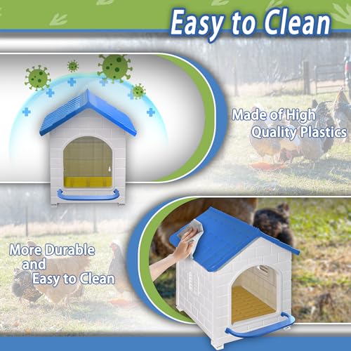 Chicken Nesting Box for Laying Eggs 1/2/3 Pack Large Easy to Assemble Hen Plastic Nesting Box with Washable Nesting Pad for Chicken Coop Wall or Ground Mounted (3 Pack) - size: 3 Pack