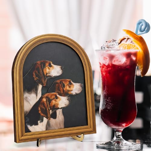 Vintage Hunting Dog Wall Art Sign for Farmhouse Decor, Classic Hound Portrait Wall Decor, 8x10 Inch - color: Dog-3