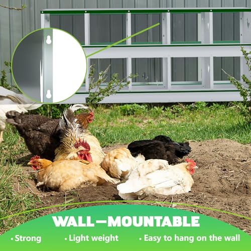 TOCRETOARE Chicken Nesting Boxes, 10 Hole Nesting Box for Laying Eggs, Heavy Duty Metal Nest Boxes for Chicken and Poultry to Collect Eggs, Chicken Laying Boxes Hens Chicken Coop Box - size: 10 Hole