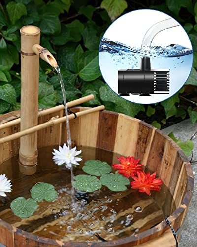 Biling Solar Fountain Water Pump Outdoor with Tubing for Pond BirdBath | Solar Bird Bath Fountain with Dry-Run Protection, 5 Nozzles for Garden, Backyard, Fish Tank,Water Features - size: 1.5W