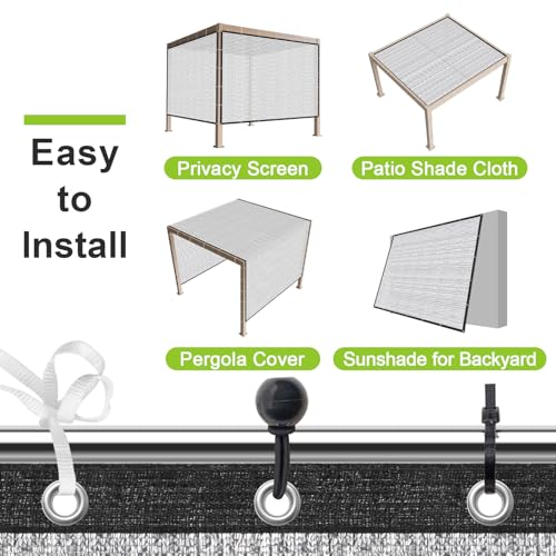 SUNNY GUARD 85% Aluminum Sun Shade Cloth, 8x8FT Heat Reflective Tarp | Reflective Aluminum Shade Cloth Blocks 85% Sunlight, Reduces Heat Buildup, and Keeps Gardens, Greenhouses and Cars Cooler - color: Sliver-85% Shade, size: 8x8FT