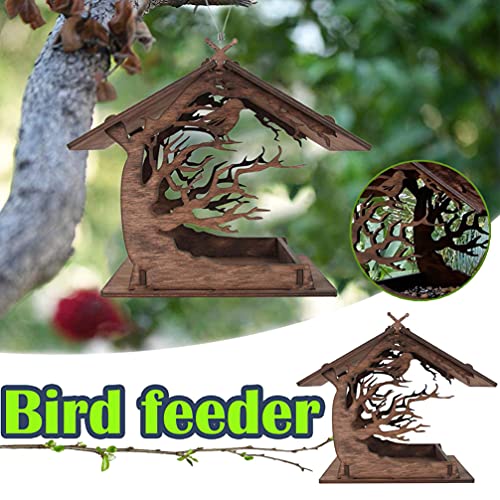 Creative Hanging Bird Feeder Bird Feeder Ornament for Outdoor Garden Decor Easy to Assemble House Shape Design and Compact to Enjoy Feeding