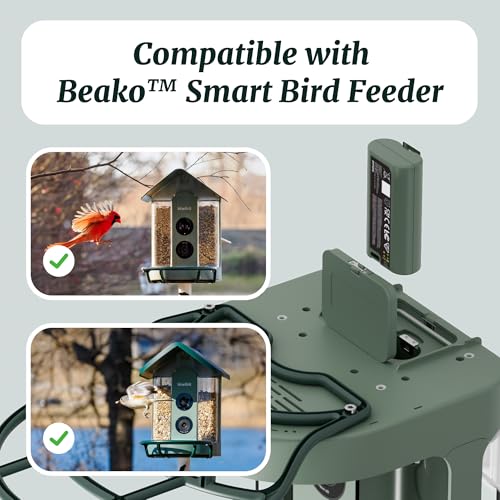 Kiwibit Replacement Rechargeable Battery Pack for Beako™ Smart Bird Feeder with Camera, 5200mAh Power Capacity, USB Type-C
