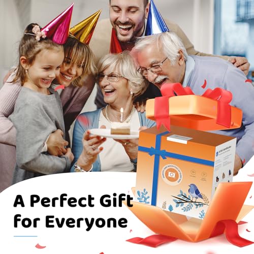 Smart Bird Feeder with Camera, 2K HD, AI Bird ID, Solar Powered | Auto-captures backyard visitors, sends real-time alerts, stores clips on 64GB card and includes DIY add-ons for bird lovers
