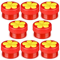 8 Pcs Hummingbird Feeder Handheld Window Flower Mini Hand Held Hummingbird Ring Feeders Wild Bird for Outdoors Backyard Birdwatcher Gifts Supplies(Red Bottom) - color: Red Bottom