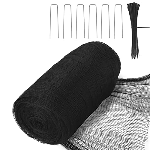 Bird Netting for Garden Protection, Anti Bird Mesh Garden Netting 26 x 49FT | RIFNY Heavy Duty Netting with Staples for Vegetable, Fruit Trees & Other Plants, Lasting Against Deer Squirrels and Poultry - size: 26 x 49 FT