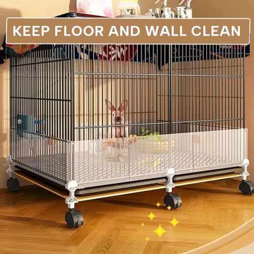 KEYIDE 6Pcs Plastic Pet Cage Liner 12” x 10” Clear Bunny Cage Urine Guard Guinea Pig Side Lining Sheet Rabbit Habitat Siding Ferret Scatter Guard Cage Accessories Simple but Essential