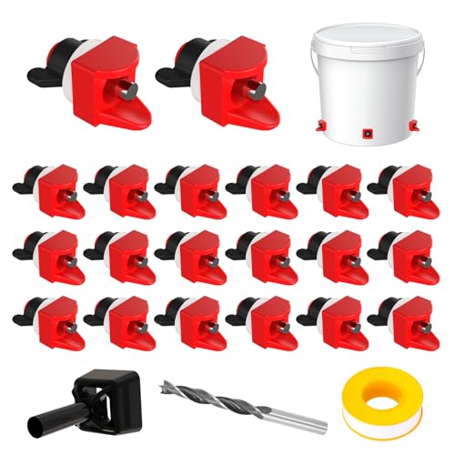 Horizontal Chicken Water Nipples Automatic Poultry Waterer Nipples Kit Drinker with Drill Bit(10)