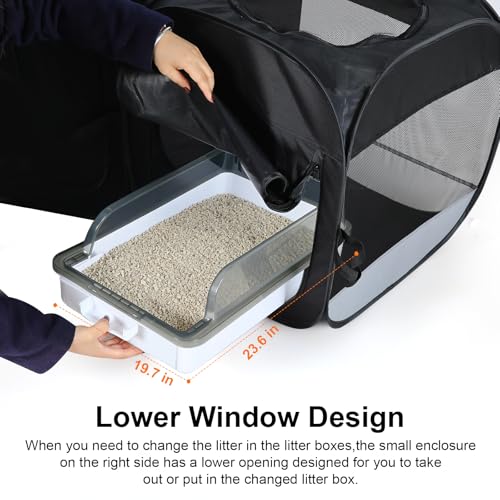 Cat Playpen, Cat Cage, Cat Crates for Indoor Cats, Cat Kennel Enclosure-L | 2 in 1 Cat Play Pen, Collapsible Cat Cage Crate for Indoor Cats, Independently Usable Cat Tents, Cat Enclosure Kitten Playpen - size: L(72.4*23.6 in)