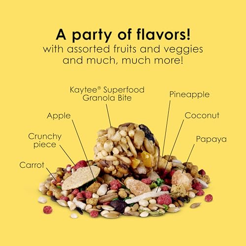 Kaytee Fiesta Parakeet Bird Food, Nutritious and Fun Blend, Supports Skin, Feather, Digestion, Brain and Heart Health, Bird Seed Mix, 4.5 Pounds - size: 4.5 Pound (Pack of 1)