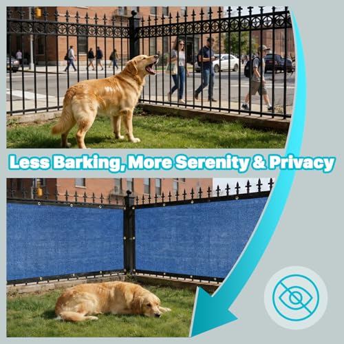 Amgo 90% UV Block Sun Shade Cloth for Dog Kennel Cover, 2' x 2' Blue Pet Playpen Sunshade with Grommets, Durable Mesh Tarp for Crate, Patio, Stable,Chicken Coop & Outdoor Privacy Screen. - color: Blue, size: 2' x 2' Custom Size