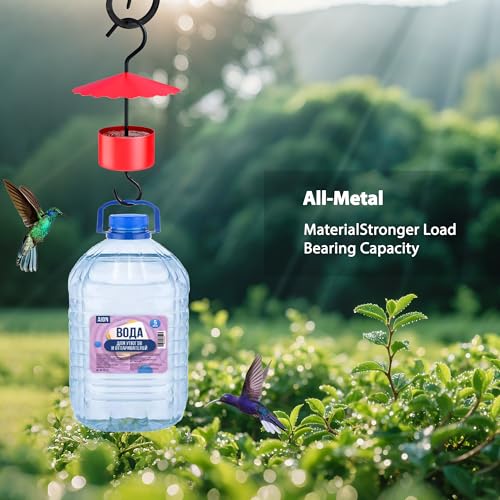 Large Metal Hummingbird Feeder Ant Guard 5 oz, Ant Moat for Hummingbird Feeders, Effectively Keeps Honey Safe, Fits All Humming Bird Feeders, Made of Metal, Red
