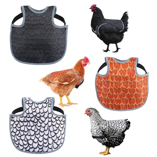 Chicken Saddles for hens, Chicken Hen Mating Saddle | Chicken Apron Back Protector for Hens With Adjustable Strap - color: Black, Yellow, White