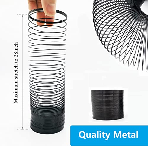 2 Pieces Squirrel Proof Metal Spring Barrier Device Spring Guard Baffle Accessories Outdoor Bird Feeder Protects Hanging Spring Type Coil Poles Raccoon Proof (Black) - color: Black
