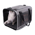 You've got This Cat Carrier with Privacy Flaps for Nervous Fur-Kids. Top-Load Quick-in. 360° Airy Mesh Windows Let Cats See You & Reduce Travel Anxiety. Rip-Stop Fabric & Lockable Zips Hug Securely - color: NervousCats