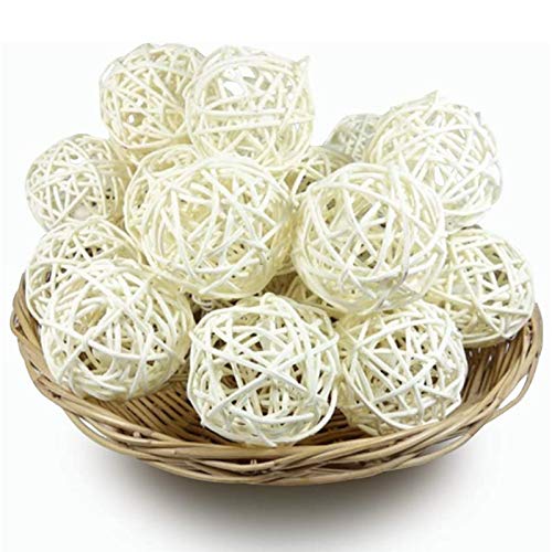 Tfwadmx 10 Pcs Willow Ball, Bird Foraging Toys, Small Animal Chew Toy Activity for Parrot Macaw Hamster Guinea Pig Rat Parakeet Cockatiels Conure Finch Budgerigar Lovebird - size: 1 In
