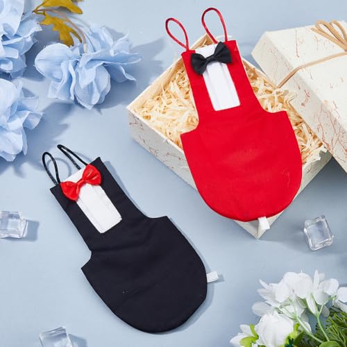 SUPERFINDINGS 2Pcs 2 Colors Parrot Flying Nappy Bird Diaper Harness Cockatiel Tuxedo Flight Suite Reusable Parrot Nappy Clothes Costume for Conure Macaw Budgies Parakeet
