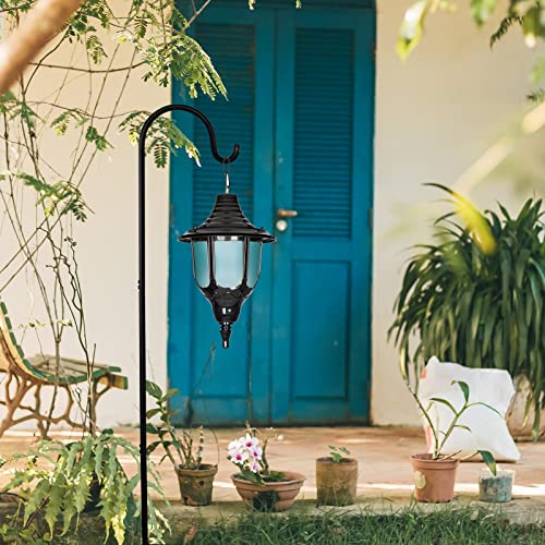 GOFORWILD 2 Pack Adjustable 49 Inch Shepherd Hooks for Bird Feeder Outdoor | Premium Metal Garden Hook for Outdoor, Hanging Plant, Solar Lights, Lanterns, Bird Feeders, and Wedding Decor - size: 49 Inch