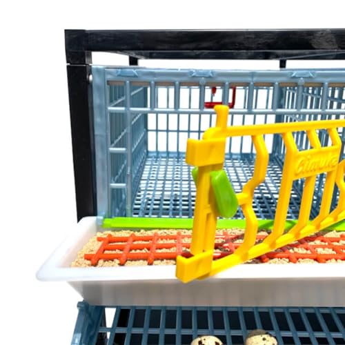 Cimuka Jumbo Quail Breeding Cage Indoor – 2 Layer Stackable Quail Pens & Coops | 38.6" x 24" x 35.8" Easy Clean, Rust-Free, Plastic Breeder System with Removable Divider & Egg Collection Trays - style: Jumbo