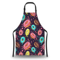 Chef Apron for Men Donuts Women Aprons for Kitchen Cooking Restaurant BBQ Painting Crafting 27” (W) x 31” (H), Waterproof Aprons - color: Donuts