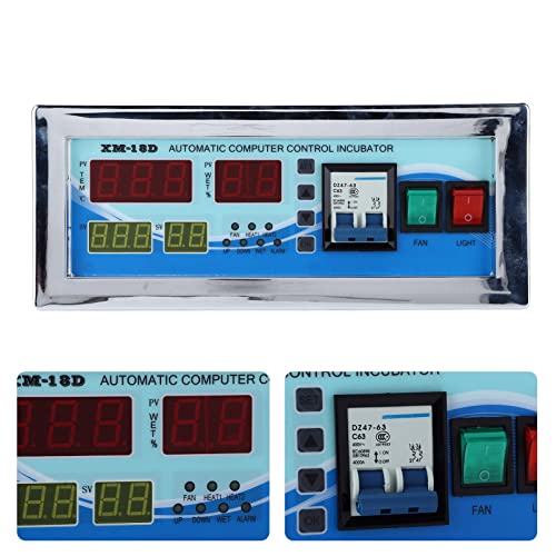 110V Egg Incubator Controller XM18D Digital Temperature Humidity Controller | Temperature Humidity Control Thermostat for Homebrew Incubator Greenhouse