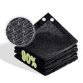 90% Patio Shade Cloth 6×8 FT with Grommets, Outdoor Sun Shade Fabric UV Protection for Backyards, Chicken Coop, Greenhouse, Carport, Garden, Black - size: 90%-0 6 × 0 8 FT
