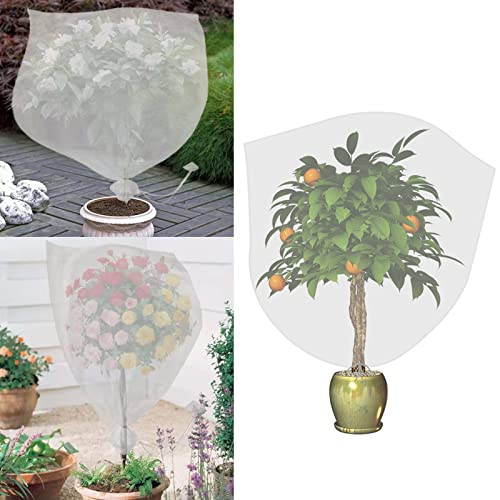 Agfabric Bird Netting 120" Hx120 W Garden Netting Insect Pest Barrier,Plant Cover Fruit Tree Netting Mesh Protection Bag with Zipper,White - size: 120"x120"