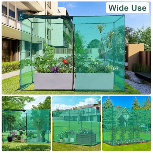 Crop Cage Plant Protection Tent 6.5 x 10 x 6.5 Feet | Easy to Install Protection Garden Cages, Crop Cages with Storage Bag Suitable for Garden Patio Lawn - size: 6.5 x 10 x 6.5 FT