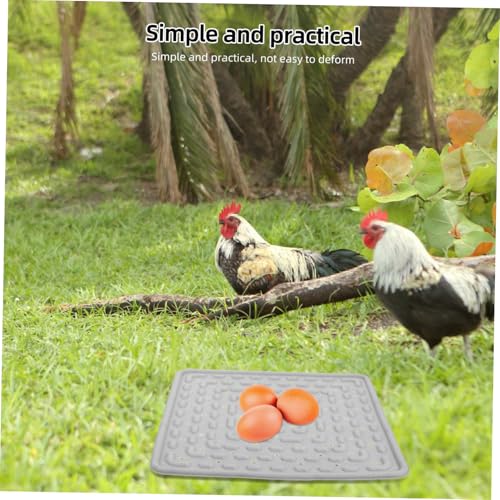 Toyvian 2pcs Chicken Nesting Pads Soft Reusable Laying Mats Washable Chicken Bedding Liners for Coop and Nest Box Grey for Clean Eggs