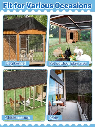 MEWTOGO 95% High Density Dog Kennel Shade Cover - 10x20ft Mesh Shade Cloth | Anti-Tear, Easy Setup, Provides Perfect Shade, for Garden Outdoor Patio Greenhouse Balcony Chicken Coop Pet Crate - size: 10x20ft