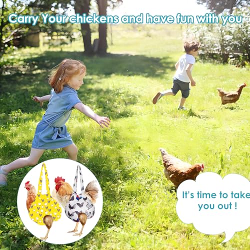 2 Pack Chicken Holder Bag, Chicken Sling Carrier with Handle | Portable Sling Carry Bag Catching Hand Bag for Hen Rooster Poultry Chicken Transport Traveling Driving Farm Use