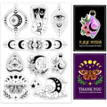 Moon Clear Silicone Stamps - Transparent Rubber Stamps for DIY Embossing, Card Making, Album & Paper Crafts - color: Moon and Divination