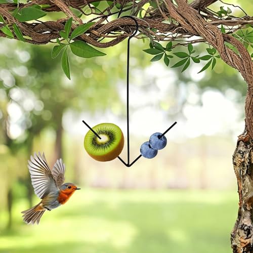 3 Pcs Birds Feeders for Outdoors Hanging Orange Jelly Fruit Holder for Birds with Hook Black for Easy Hang for Garden Yard Patio Deck, Attracts Wild Birds for All-Season Outdoor Use