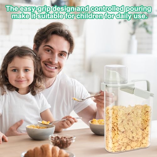 TBMax Rice Container Cereal Storage Container 2 Pack 3.2-Quart, Kitchen Pantry Dry Food Storage Holder with Easy-Pouring Spout & Handy Cup, Small Pet Dog Cat Food Dispenser for Daily Feeding - color: Beige 3.2+3.2Qt