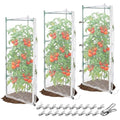 3Pcs Garden Bird Netting Plant Cover for Tomato Cage, 67" x 17.7" Insect Bird Barrier Tomato Cage Net with Zipper, Tomato Trellis Plant Netting Cover for Square Tomatoes Cages Plants Garden Protection - size: 67 in