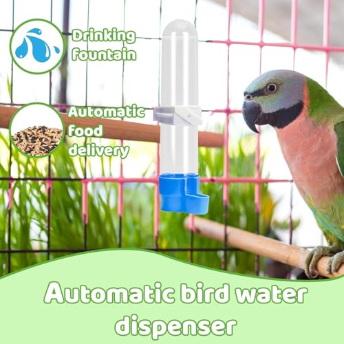 4 Pack Bird Cage Water Dispenser, Hanging Bird Water Feeder for Cage | Parakeet Water Dispenser for Cage, No Spill Automatic Feeder, Parakeet Cage Water Container for Small Birds Parrot Macaw - color: Mix-120ML