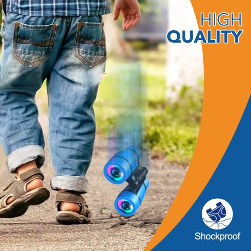 Toys for 3-7 Year Old Boys: LET'S GO! Binoculars for Kids with Bird Watching Manual Easter Birthday Gifts for 4 5 6 7 8 Year Old Boy Girls Outdoor Toy for Kid Ages 5-7 Toddler Camping Telescope - color: Blue