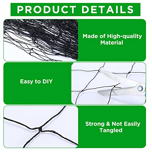 Windyun 1 Pcs Bird Netting 50' X 50', 2.4" Mesh Poultry Net for Garden | Heavy Duty Reusable Poultry Barrier for Fruit Tree, Vineyard, Chicken Coop Protection Against Deer, Hawk, Squirrel - size: 50' X 50'