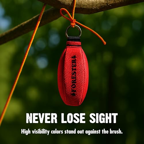 FORESTER Arborist Throw Line Kit | Throw Weight & 166ft Rope | Ultra Slick 100% Polyester Rope | Arborist Equipment for Tree Climbing - style: 15oz Throw Weight