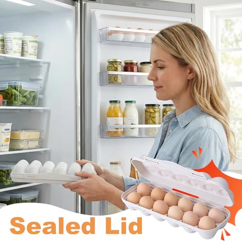 PhantomSky Large Capacity Outdoor Egg Holder, Plastic, Gray, 12 Eggs - color: #1-019 12 Eggs Gray