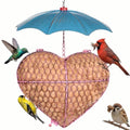 Bird Nesting Material Holder, Camel Fiber Bird Nesting Heart with 100g Camel Fiber, Hummingbird Nesting Material for Garden Decor, Gift for Bird Lovers