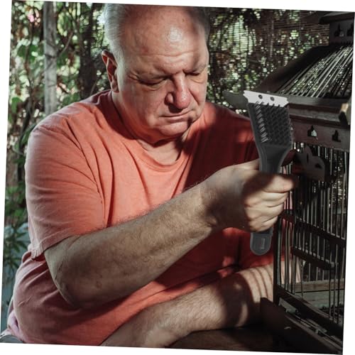 Toddmomy Bird Waste Scraper Parrot Poop Cleaner Pet Cage Brush Birdcage Cleaning Tool Multipurpose Animal Cage Cleaner