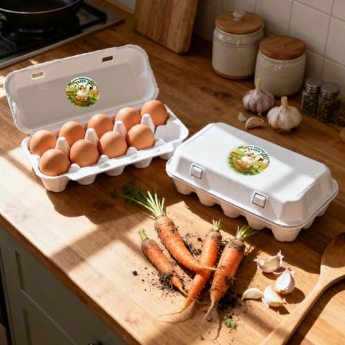 320 Pcs Chicken Egg Carton Labels, 2 Inch Round Colorful Farmhouse Chicken Eggs Handling Stickers Fresh Eggs Packaging Sticker for Box Container Carton Farm Supplies - color: Country Style