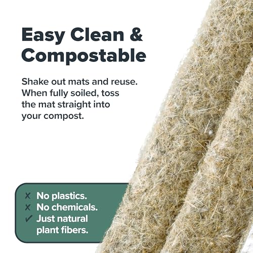 Chicken Nesting Material Mats - Sustainably Sourced Hemp Nesting Pads for Chicken Coop - Safe and Soft Hen House for Laying Eggs - American Farms 13 x 13 (6 Pack)