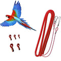 Bird Harness Leash Anti-bite Outdoor Red Flying Training Rope with 5pcs Different Sizes of Soft Foot Loops and Training Whistle(Upgraded Version of Ankle Ring)