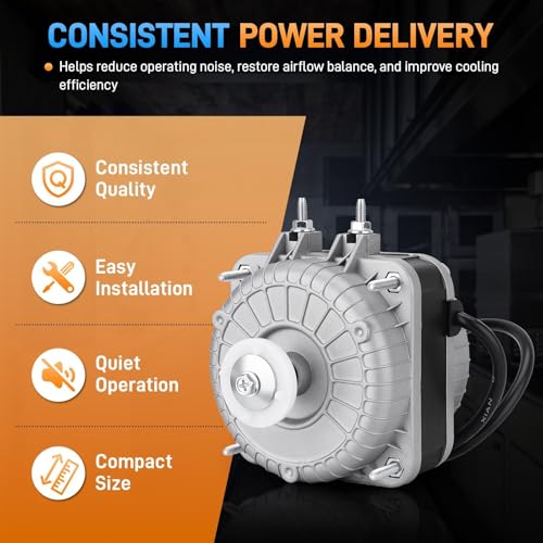 YZF10-20 Fan Motor AC 120V 10/55W 60HZ 1550rpm Shaded Pole Condenser Motor | Compatible with Atosa Avantco Refrigeration Equipment Freezer Radiator Evaporator, Small Ventilation Equipment