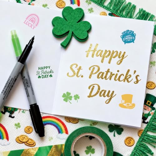 AHANDMAKER 5 Styles St. Patrick's Day Egg Stamps, St. Patrick's Elements Mini Wooden Rubber Stamp Unique Designs Egg Drawing Stamps for Eggs Famers and Chicken Owners Scrapbooking (No Ink Include) - style: St. Patrick's Day