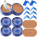 16pcs Pigeon Supplies Set 4pcs Pigeon Nest Bowl with 4pcs Coconut Palm Mat Nest Box Pads 8pcs Dove Rest Stand Pet Cage Supplies for Racing Pigeons Doves Quails Small Birds